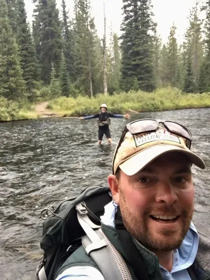 River Ford Selfie Selfie in the river