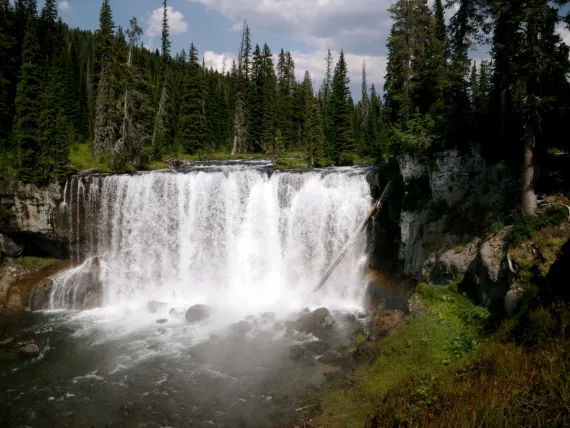 Iris Falls of Bechler River in Yellowstone National Park Iris Falls of Bechler River in Yellowstone National Park