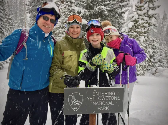 Family Ski in Yellowstone 