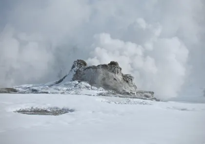 Castle Geyser in Winter Castle Geyser in Yellowstone in Winter